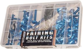 img 1 attached to Yana Shiki FBK-10BU Blue Motorcycle Fairing Bolt Kit