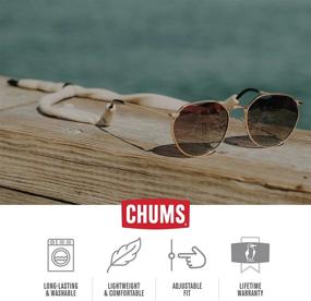 img 1 attached to Chums Original Cotton Eyewear Retainer - Adjustable Unisex Sunglasses Keeper (Standard-End)