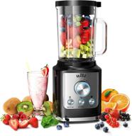 high-speed kitchen blender for juices, shakes, and smoothies - with ice crush and pulse functions, 60oz capacity, in black - from willz logo
