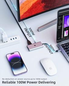 img 2 attached to Tiergrade 4-In-1 USB C To Dual HDMI Adapter With Thunderbolt 3, 100W Power Delivery, And USB 3.0 Port - Compatible With MacBook Pro/Air, Pixelbook, XPS, Galaxy, And More