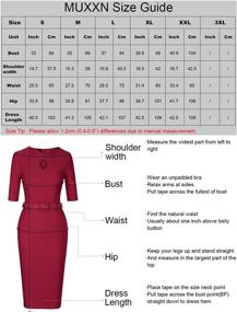 img 1 attached to MUXXN Ladies Elegant Sleeve Office Women's Clothing via Dresses
