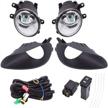 4dr led projector fog lights bumper driving lamps w/switch assembly driver & passenger fit for 2006 2007 2008 toyota yaris logo