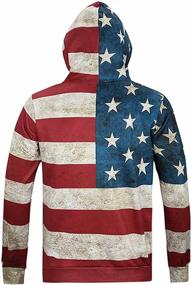 img 2 attached to 4Th Of July Patriotic Pullover Hoodie Sweatshirt With USA American Flag Print - OQC Unisex Slim Fit