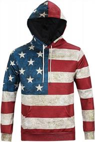 img 3 attached to 4Th Of July Patriotic Pullover Hoodie Sweatshirt With USA American Flag Print - OQC Unisex Slim Fit
