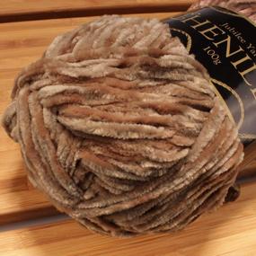img 2 attached to Soft And Cozy Chenille Yarn In Cannoli Shade - Set Of 2 Skeins For Crafting And Knitting