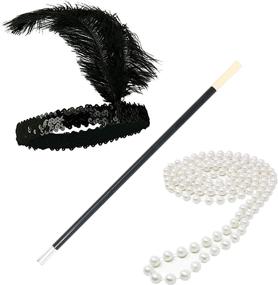 img 4 attached to 1920'S Flapper Costume Accessories Set - Roaring 20'S Accessory Pack For Women