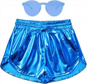 img 4 attached to Shine Bright This Summer With Perfashion'S Women'S Metallic Shorts - The Hottest Outfit Trend!