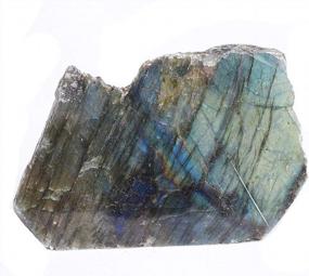 img 2 attached to Labradorite Crystal Healing Stone - 1 Piece Natural Rough With Polished Face | Homankit
