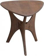 ink+ivy blaze mid-century modern style wood side table - pecan accent tables for living room - 1 piece small end table. логотип