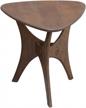 ink+ivy blaze mid-century modern style wood side table - pecan accent tables for living room - 1 piece small end table. logo