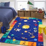 🌌 discover the universe: hebe kids area rug - 4' x 6' solar system learning carpet for playroom and bedroom логотип