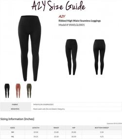 img 1 attached to Flawless Fit: A2Y Seamless Ribbed Leggings With High Waist For Women