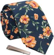stylish skinny floral necktie for weddings: perfect groomsmen & men's accessories logo