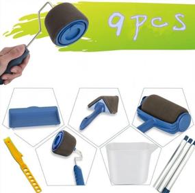 img 1 attached to Transform Your Room With TOURACE 9-Piece Paint Roller Set With Sticks: Pro Painter'S Tool For Quick And Easy Decorating, Painting Brush Kit And Runner Tool Set
