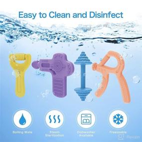 img 3 attached to 👶 Baby Teething Toys: Molar Teethers for 0-12 Months - Soothe Babies' Sore Gums, BPA Free Silicone - 4 Pack