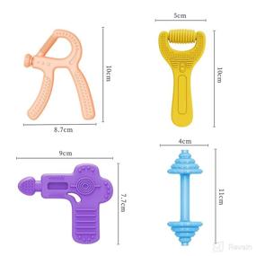 img 1 attached to 👶 Baby Teething Toys: Molar Teethers for 0-12 Months - Soothe Babies' Sore Gums, BPA Free Silicone - 4 Pack