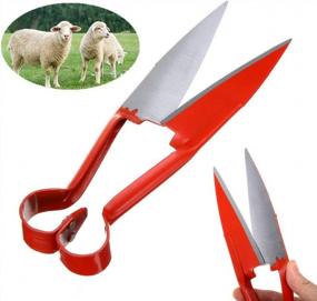 img 2 attached to Sheep Shearing Hand Shear Scissors By EatingBiting - 10 Inch Steel Blades With Black Handle Cutters For Efficient Animal Clipping