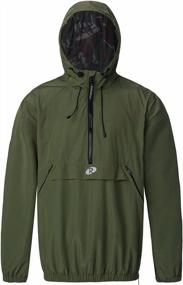 img 1 attached to Rokka&Rolla Men'S Hooded Windbreaker Anorak Pullover Jacket