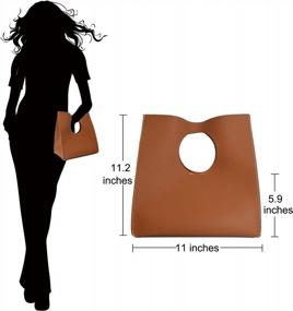 img 1 attached to HOXIS Soft PU Leather Handbag Clutch: Vintage Minimalist Style Small Tote For Women
