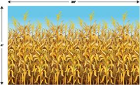 img 3 attached to Transform Your Photos Into Perfect Fall Memories With Beistle Cornstalks Plastic Wall Backdrop