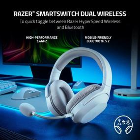 img 3 attached to Razer Barracuda X Wireless Gaming & Mobile Headset (PC, Playstation, Switch, Android, IOS): 2022 Model - 2.4GHz Wireless + Bluetooth - Lightweight 250G - 40Mm Drivers - 50 Hr Battery - Mercury White