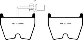 img 1 attached to Тормозные накладки из керамики EBC Brakes DP31513C Redstuff - повышение производительности с низким содержанием пыли