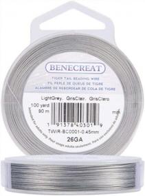 img 4 attached to Get Crafty With BENECREAT 7-Strand Tiger Tail Beading Wire - 300 Feet Of 0.018Inch/0.46Mm Stringing Perfection!