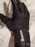 img 1 attached to Ihuan Workout Gloves For Men Full-Finger: Weight Lifting Gloves For Men, Gym Lifting Gloves Full Hand Gloves For Weightlifting, Deadlift review by Ken Beasom