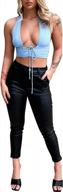 sexy women's high waisted faux leather leggings - perfect for nightclubs! logo
