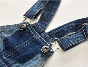 img 1 attached to Очаровательный комплект ползунков для мальчиков с синей футболкой с буквенным принтом и джинсами из денима