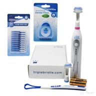 🦷 enhanced triple bristle portable toothbrush: optimal bristles for maximum efficiency logo