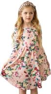 🌸 arshiner little sleeve floral skater girls' clothing: charming dresses for trendy girls logo