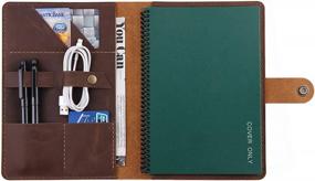 img 4 attached to Обложка-фолио из деревенской кожи для ноутбуков формата A5 и Rocketbook Executive Size 6"X8.8" - обложка журнала ручной работы в коричневом цвете
