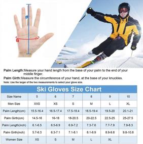 img 3 attached to Unigear Ski & Snowboard Gloves, Waterproof Touchscreen Winter Gloves For Men & Women, Warm Cold Weather Protection