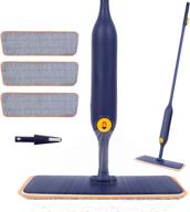 🧹 jehonn spray mop: advanced microfiber wet jet for effortless floor cleaning - upgraded 10-degree swivel nozzle, refillable bottle, and 3 washable pads for hardwood, ceramic tile, laminate, marble logo