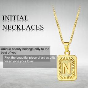 img 3 attached to Classy & Personalized: 18K Gold Plated Initial Necklaces For Women With Stainless Steel Box Chain
