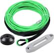 amopa 50 feet x 1/4 inch green synthetic winch cable rope protective sleeve 7000lbs 39&#34 logo