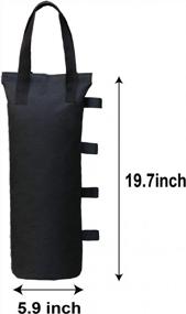 img 3 attached to 🛤️ AMMSUN Heavy Duty Canopy Weight Bags (120 lbs) - 4-Pack Black, Ideal for Pop-Up Canopy Tent Outdoor Sun Shelter Umbrella, Leg Canopy Weights Sand Bags Boosting Instant Outdoor Sun Shelter Canopy Legs