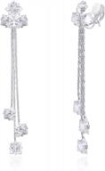 sparkling elegance: long drop dangle clip-on earrings for non-pierced women by yoqucol logo