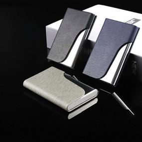 img 3 attached to Elegant Business Card Holder By Teskyer - Perfect Wallet For Professional Men & Women