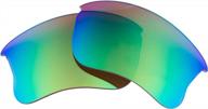polarized replacement lenses for oakley flak jacket xlj sunglasses by lenzflip - made in the usa and compatible logo