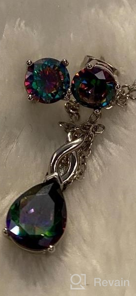 img 1 attached to Birthstone Jewelry Gift For Girls - Stunning White Fire Opal Pendant Necklace With Gemstone review by Crystal Reed