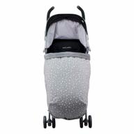 stylish white star baby footmuff blanket for pushchairs, universal fit with cozy polar fleece material logo