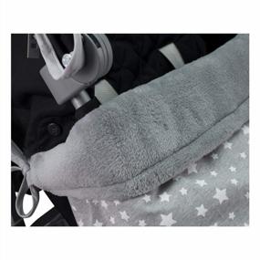 img 2 attached to Stylish White Star Baby Footmuff Blanket For Pushchairs, Universal Fit With Cozy Polar Fleece Material