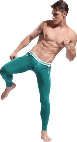 img 4 attached to ARCITON Leggings Johns Thermal Waist Men's Clothing best in Active