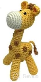 img 1 attached to 🦒 Organic Hand Crocheted Giraffe Rattle by Cheengoo: A Safe and Playful Eco-Friendly Toy