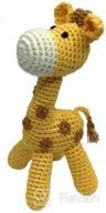 🦒 organic hand crocheted giraffe rattle by cheengoo: a safe and playful eco-friendly toy logo