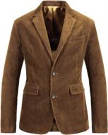 men's corduroy blazer jacket vintage casual work wear suit sport coat by chouyatou логотип