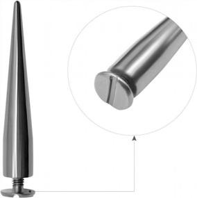img 2 attached to 40Mm Gunmetal Spikes For Clothing, Leather Crafts And Shoes DIY - 20Pcs Long Metal Cone Rivet