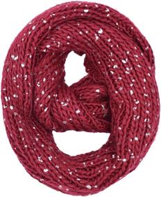 img 4 attached to Premium Winter Silver Flakes Infinity Women's Accessories : Scarves & Wraps